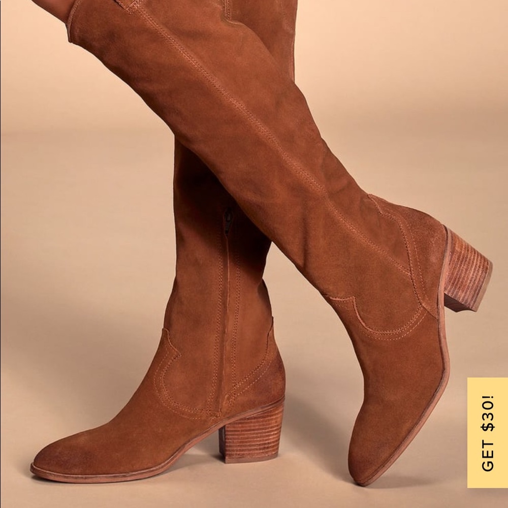 Sbicca suede and leather knee high boots